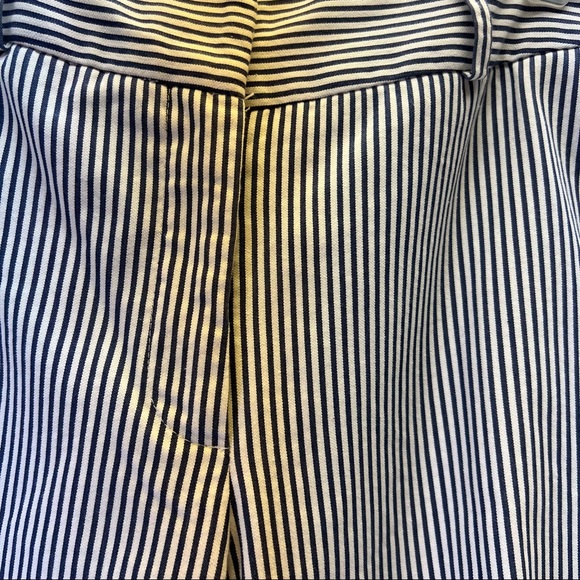 Julie Mitchell Urban Collection Capri Blue and White Stripe Pants Size 4 - Picture 5 of 12